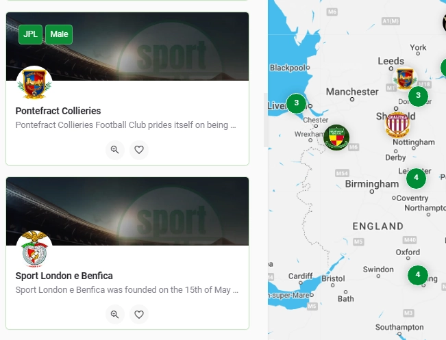 Grassroots Football Club 2 grassroots football tournaments - map features